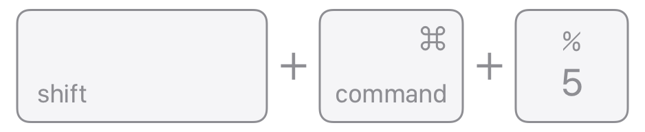 Shift, Command, and 5 keys.